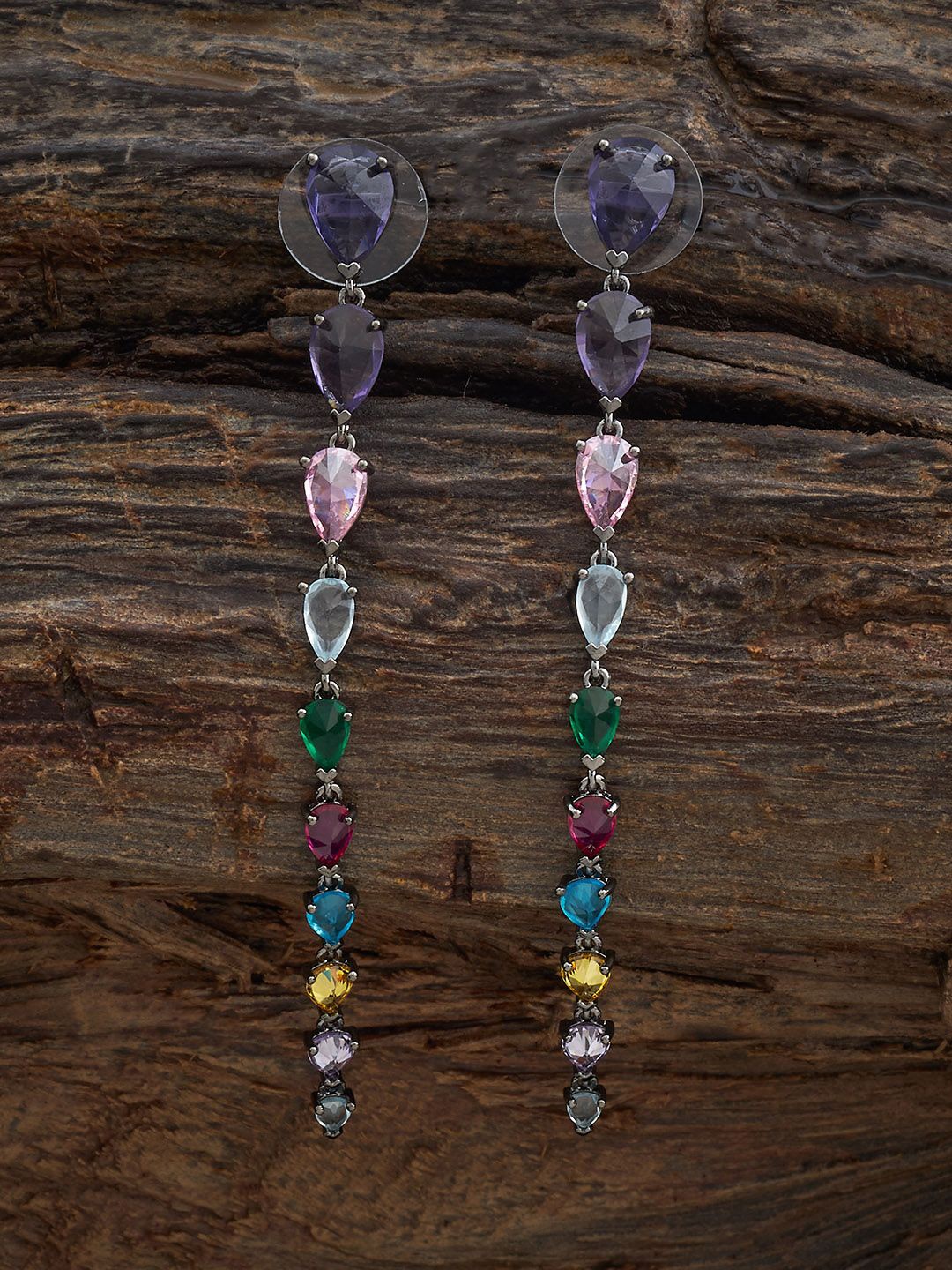 Kushal's Fashion Jewellery Polish Plated Zircon Studded Teardrop Shaped Drop Earrings, Purple
Kushal's Fashion Jewellery Polish Plated Zircon Studded Teardrop Shaped Drop Earrings, Purple