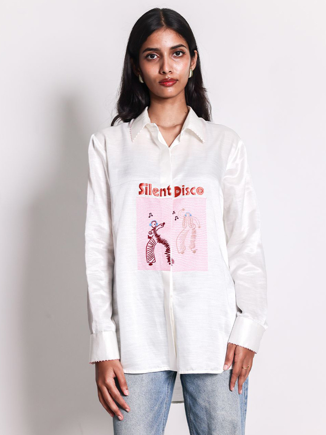 Arya Giri Women Comfort Relaxed Fit Spread Collar Graphic Printed Casual Shirt, White
Arya Giri Women Comfort Relaxed Fit Spread Collar Graphic Printed Casual Shirt, White