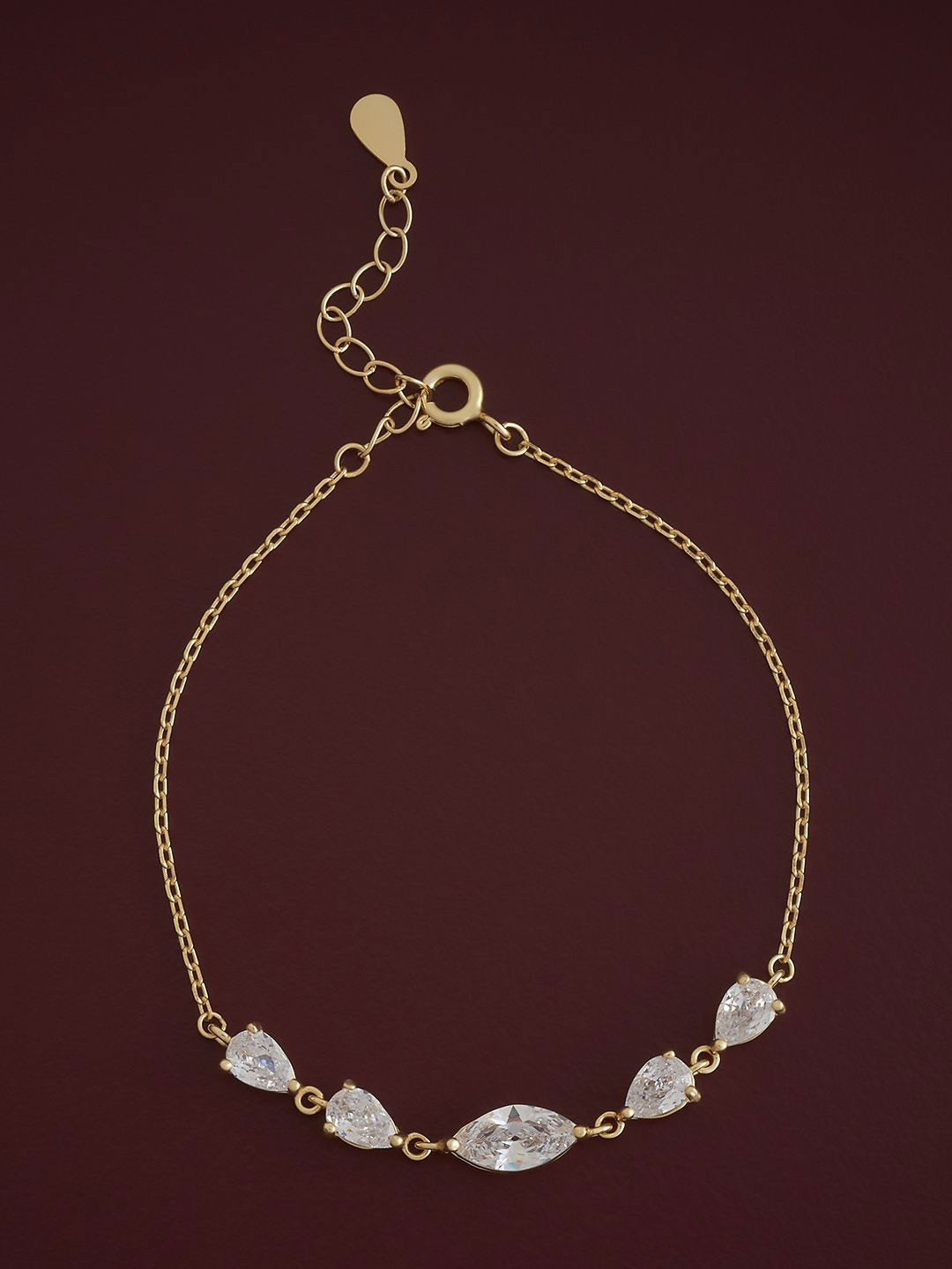 Kushal's Fashion Jewellery Women 92.5 Pure Silver Gold-Plated CZ-Studded Link Bracelet
Kushal's Fashion Jewellery Women 92.5 Pure Silver Gold-Plated CZ-Studded Link Bracelet