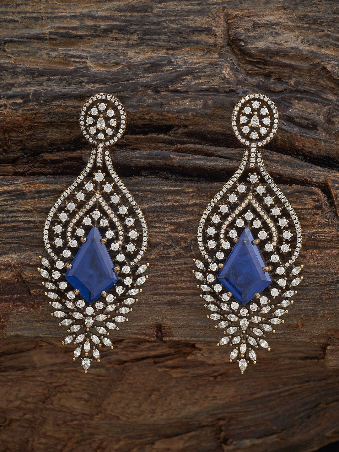 Kushal's Fashion Jewellery Sapphire Victorian-Plated Zircon Geometric Drop Earrings, Silver
Kushal's Fashion Jewellery Sapphire Victorian-Plated Zircon Geometric Drop Earrings, Silver
