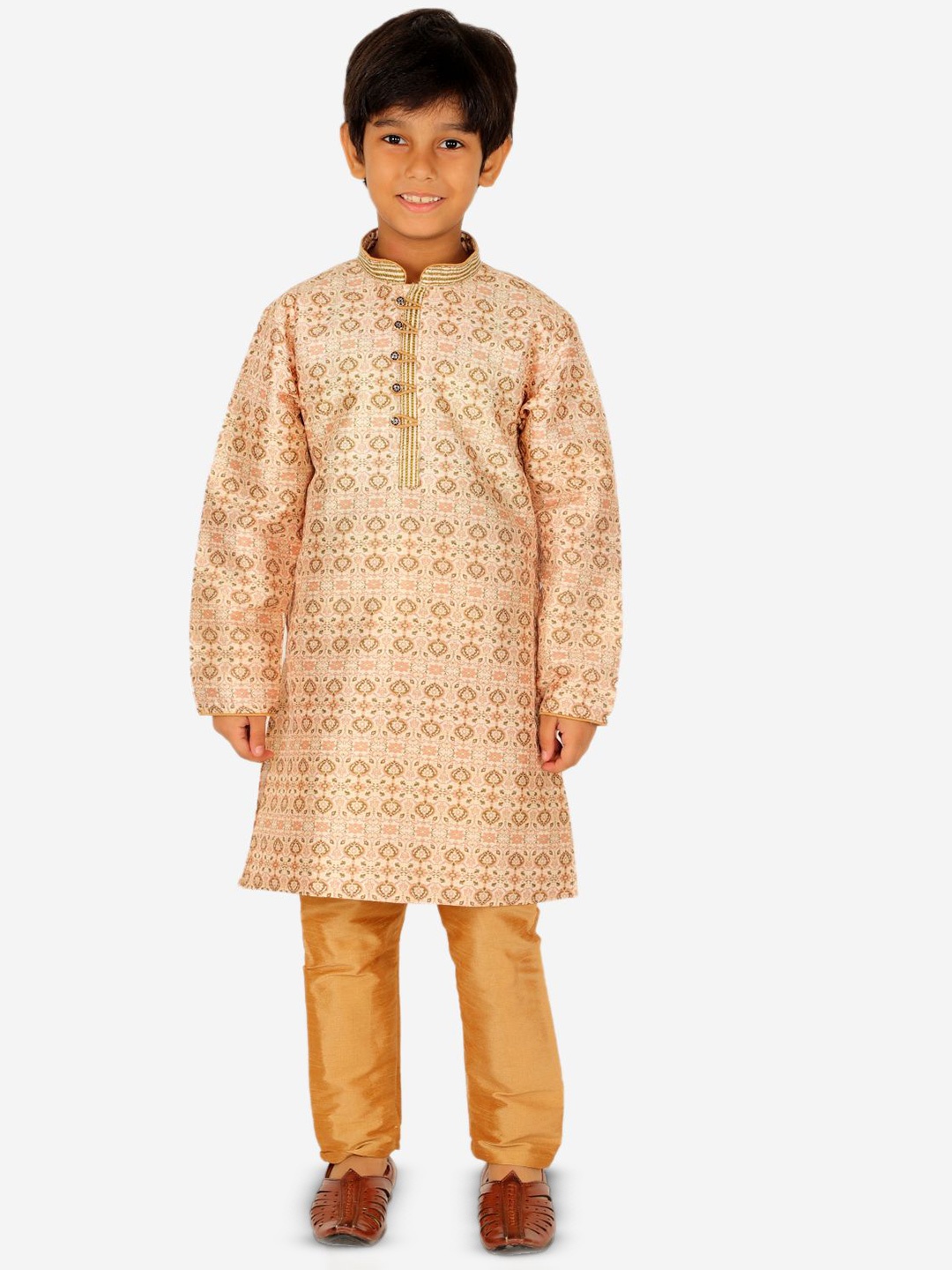P-Mark Boys Ethnic Motifs Printed Mandarin Collar Straight Kurta With Trouser, Off white
P-Mark Boys Ethnic Motifs Printed Mandarin Collar Straight Kurta With Trouser, Off white