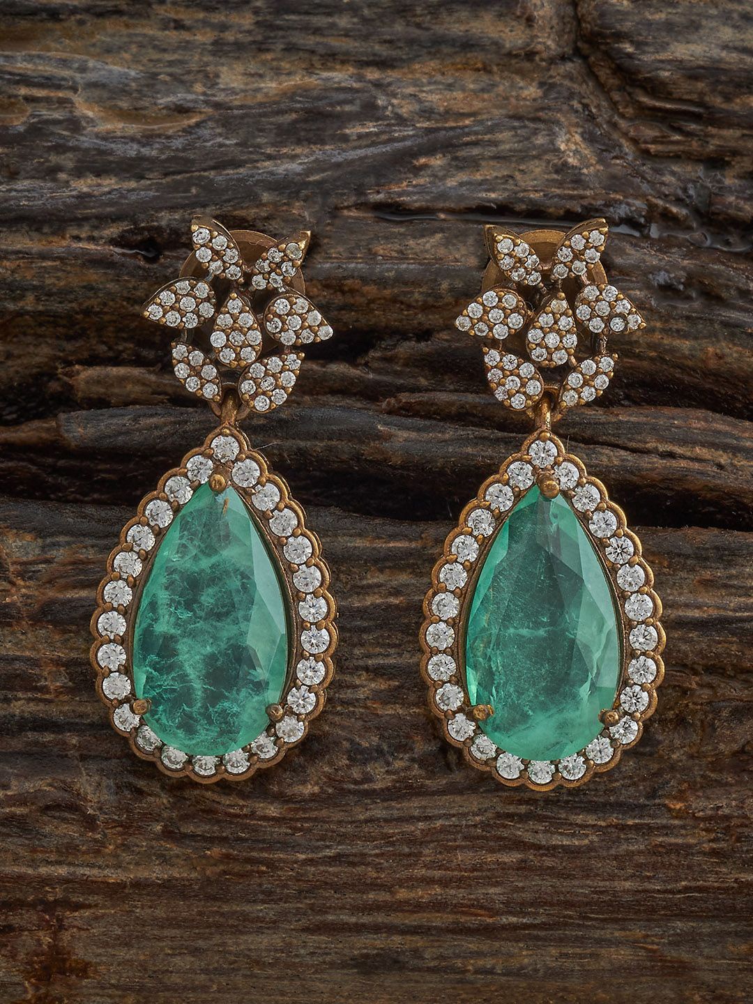Kushal's Fashion Jewellery Mint Victorian-Plated Zircon Teardrop Shaped Drop Earrings, Green
Kushal's Fashion Jewellery Mint Victorian-Plated Zircon Teardrop Shaped Drop Earrings, Green