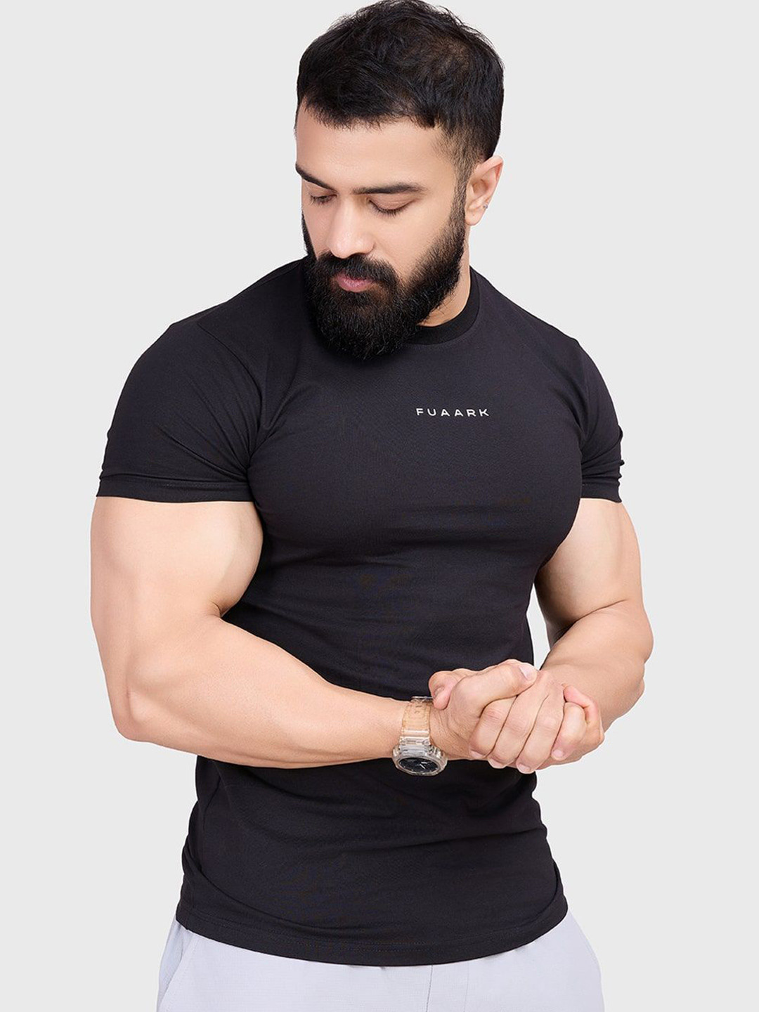 FUAARK Men Moisture Wicking Typography Printed Round Neck Cotton Slim Fit T-shirt, Black
FUAARK Men Moisture Wicking Typography Printed Round Neck Cotton Slim Fit T-shirt, Black