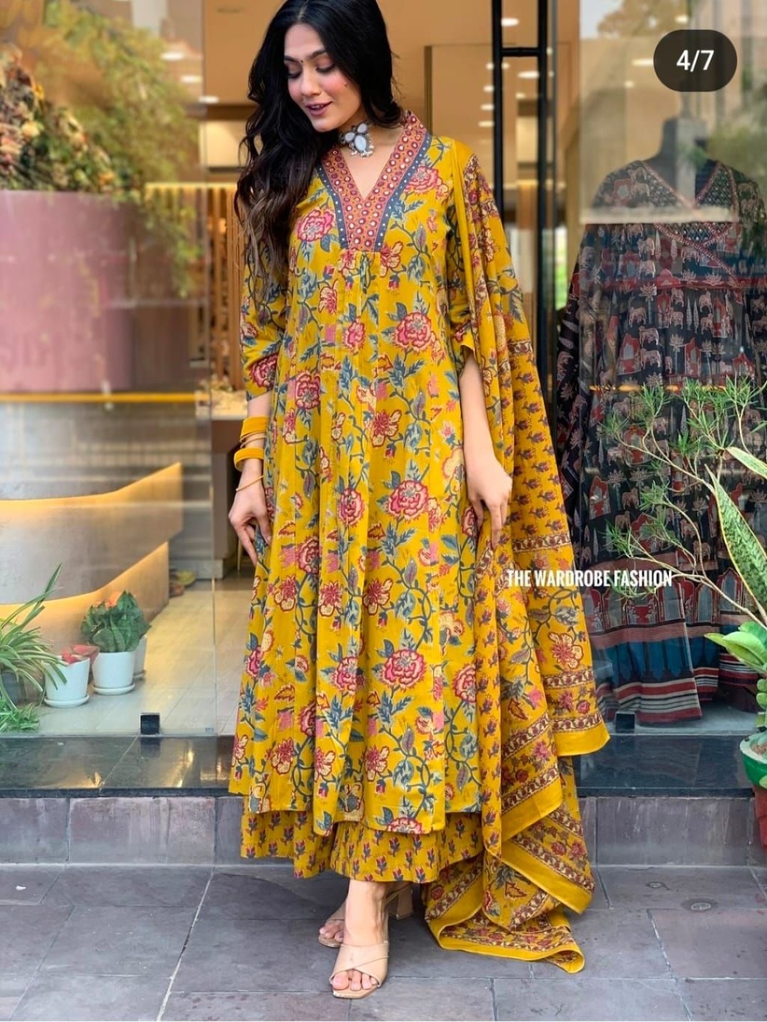 VASUPRADA Floral Printed Sequinned Pure Cotton A-Line Kurta With Palazzo & Dupatta, Mustard
VASUPRADA Floral Printed Sequinned Pure Cotton A-Line Kurta With Palazzo & Dupatta, Mustard
