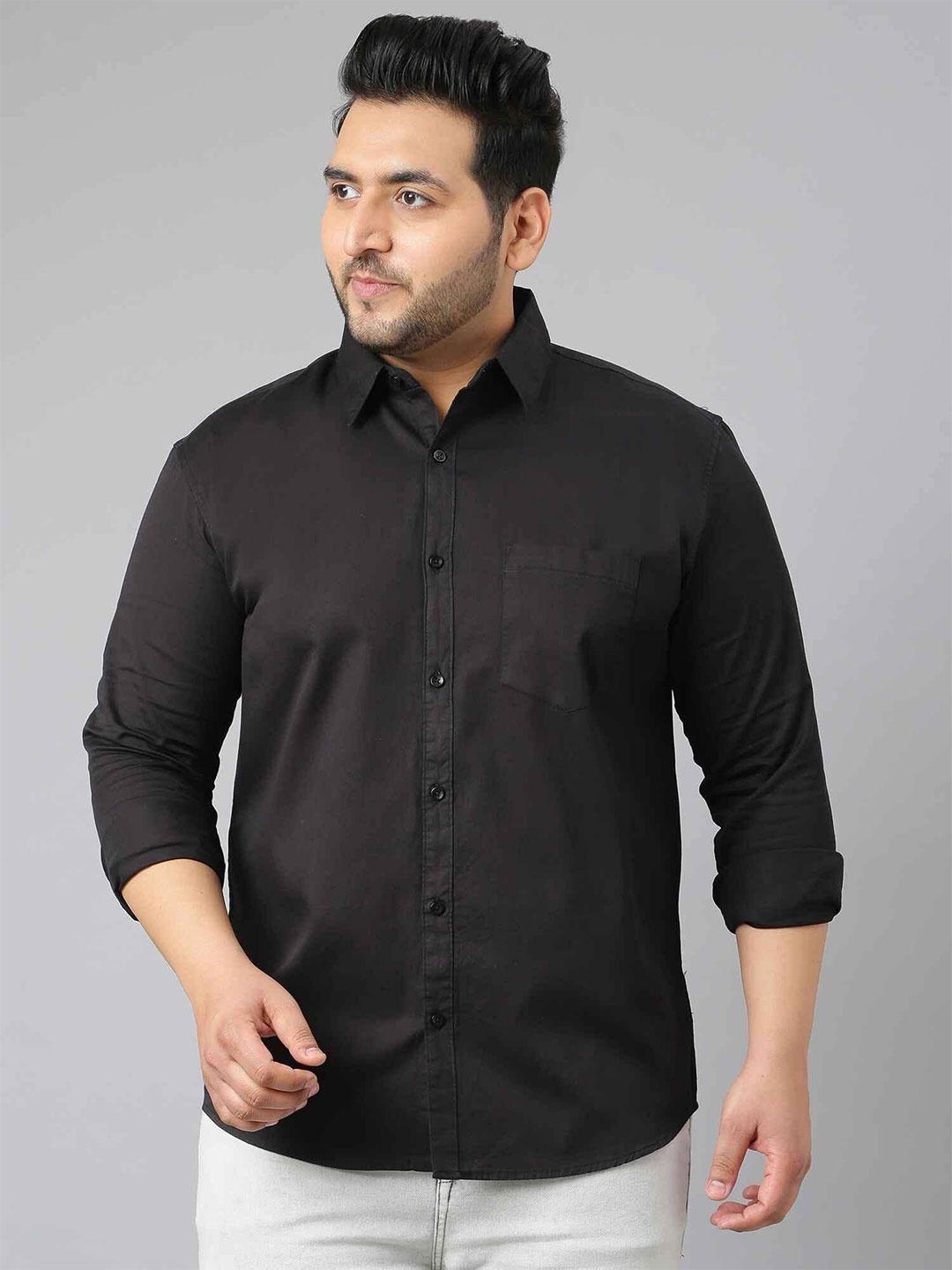 Guniaa Men Plus Size Classic Oversized Fit Spread Collar Solid Cotton Casual Shirt, Black
Guniaa Men Plus Size Classic Oversized Fit Spread Collar Solid Cotton Casual Shirt, Black