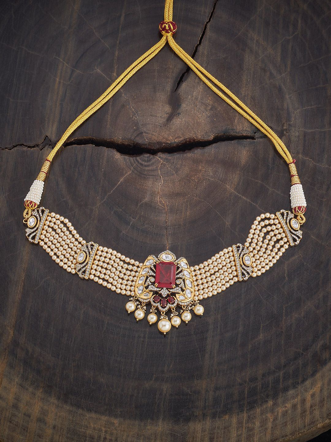 Kushal's Fashion Jewellery Victorian-Plated Kundan & Beaded Statement Necklace, Gold
Kushal's Fashion Jewellery Victorian-Plated Kundan & Beaded Statement Necklace, Gold