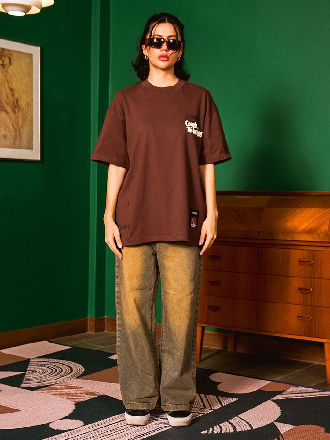 Bonkers Corner Women Looney Tunes Graphic Printed Round Neck Cotton Oversized T-shirt, Brown
Bonkers Corner Women Looney Tunes Graphic Printed Round Neck Cotton Oversized T-shirt, Brown