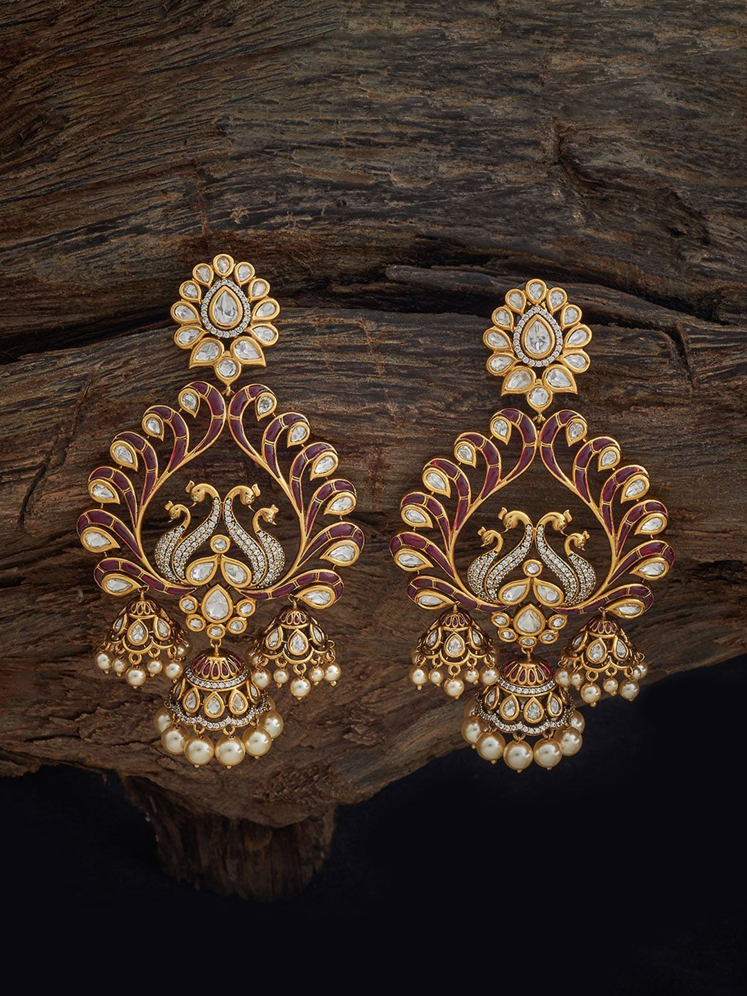 Kushal's Fashion Jewellery Victorian-Plated Kundan Studded & Beaded Peacock Drop Earrings, Gold
Kushal's Fashion Jewellery Victorian-Plated Kundan Studded & Beaded Peacock Drop Earrings, Gold