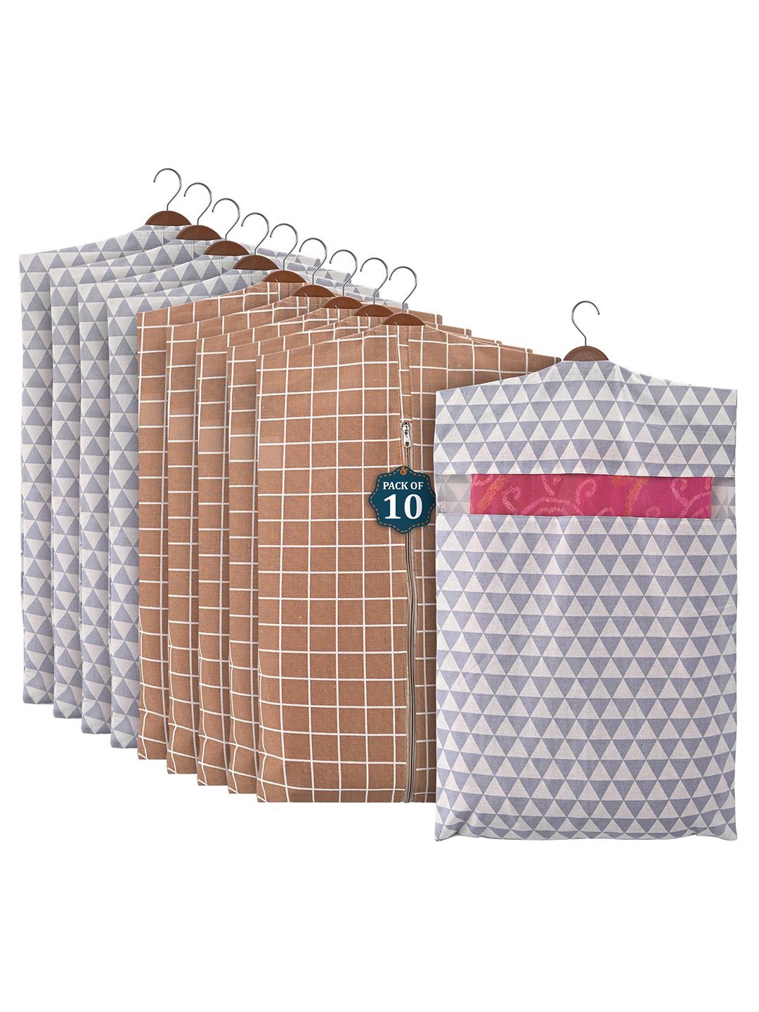 Kuber Industries Brown 10 Pieces Cotton Hanging Saree Cover Multi Utility Organisers
Kuber Industries Brown 10 Pieces Cotton Hanging Saree Cover Multi Utility Organisers