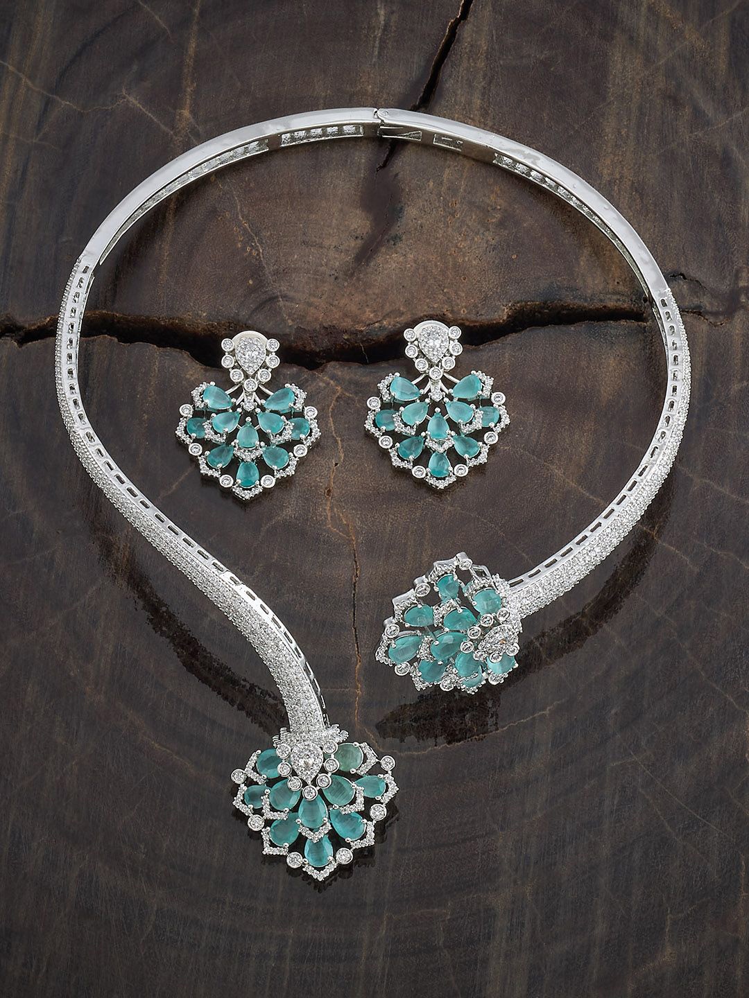 Kushal's Fashion Jewellery Rhodium-Plated Cubic Zirconia-Studded Jewellery Set, Silver
Kushal's Fashion Jewellery Rhodium-Plated Cubic Zirconia-Studded Jewellery Set, Silver