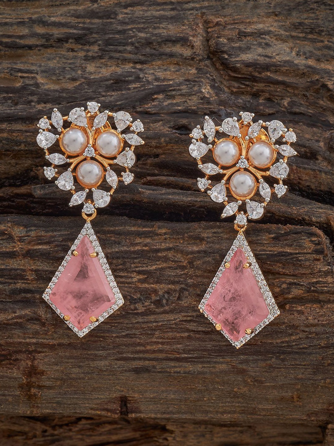 Kushal's Fashion Jewellery Gold-Plated Zircon Studded & Beaded Contemporary Drop Earrings
Kushal's Fashion Jewellery Gold-Plated Zircon Studded & Beaded Contemporary Drop Earrings