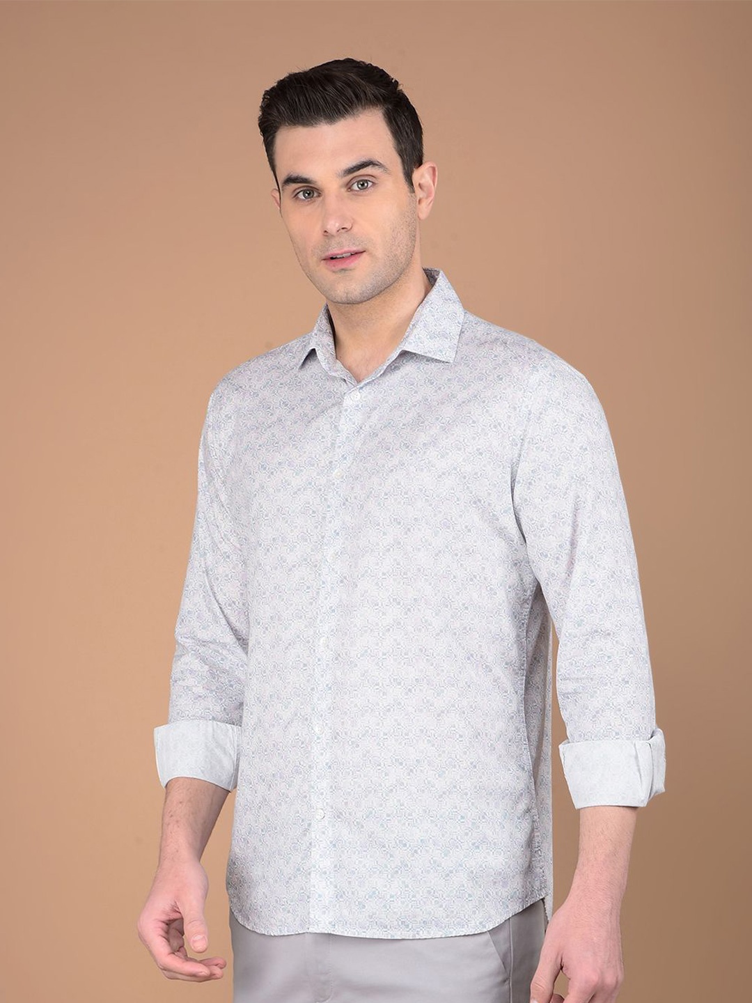 Crimsoune Club Men Classic Fit Spread Collar Geometric Printed Cotton Casual Shirt, Grey
Crimsoune Club Men Classic Fit Spread Collar Geometric Printed Cotton Casual Shirt, Grey