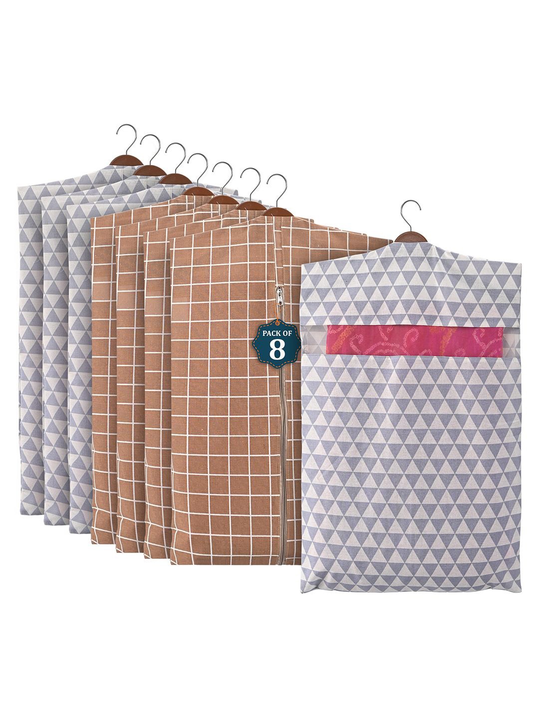 Kuber Industries Brown 8 Pieces Cotton Regular Hanging Saree Cover Multiutility Organisers
Kuber Industries Brown 8 Pieces Cotton Regular Hanging Saree Cover Multiutility Organisers