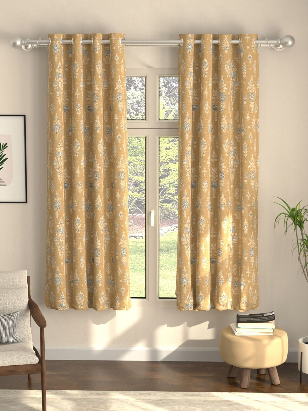 URBAN SPACE Mustard Pack of 2 Floral Printed Digital Imperial Black Out Window Curtains
URBAN SPACE Mustard Pack of 2 Floral Printed Digital Imperial Black Out Window Curtains