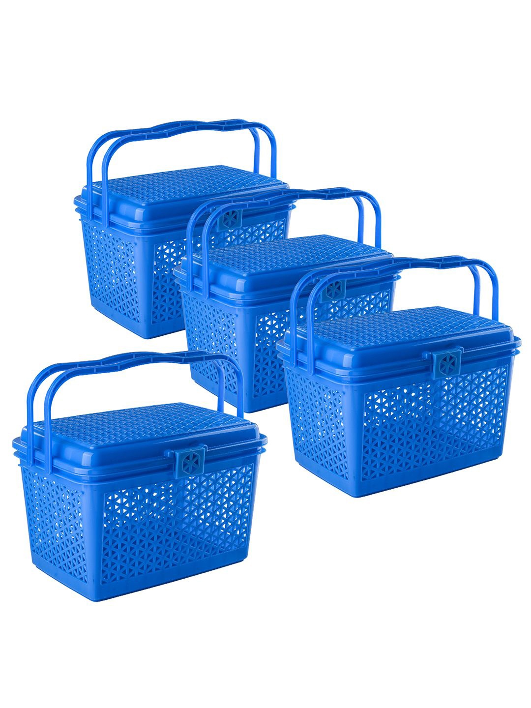 Kuber Industries Blue 4 Pieces Checked Multipurpose Tote Basket with Lid & Handle
Kuber Industries Blue 4 Pieces Checked Multipurpose Tote Basket with Lid & Handle