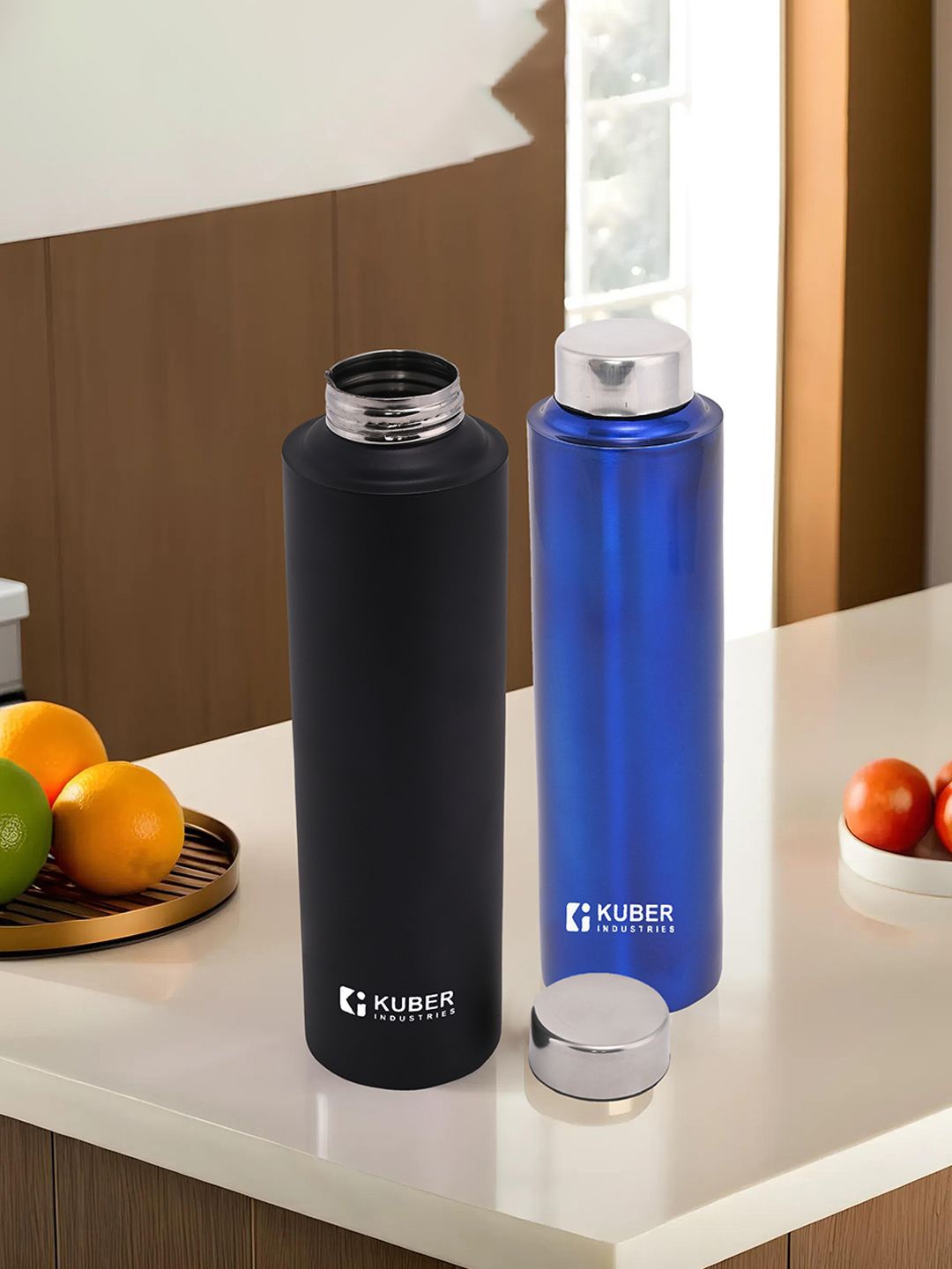 Kuber Industries Black & Blue 2 Pieces Stainless Steel Leakproof Water Bottle 1L
Kuber Industries Black & Blue 2 Pieces Stainless Steel Leakproof Water Bottle 1L