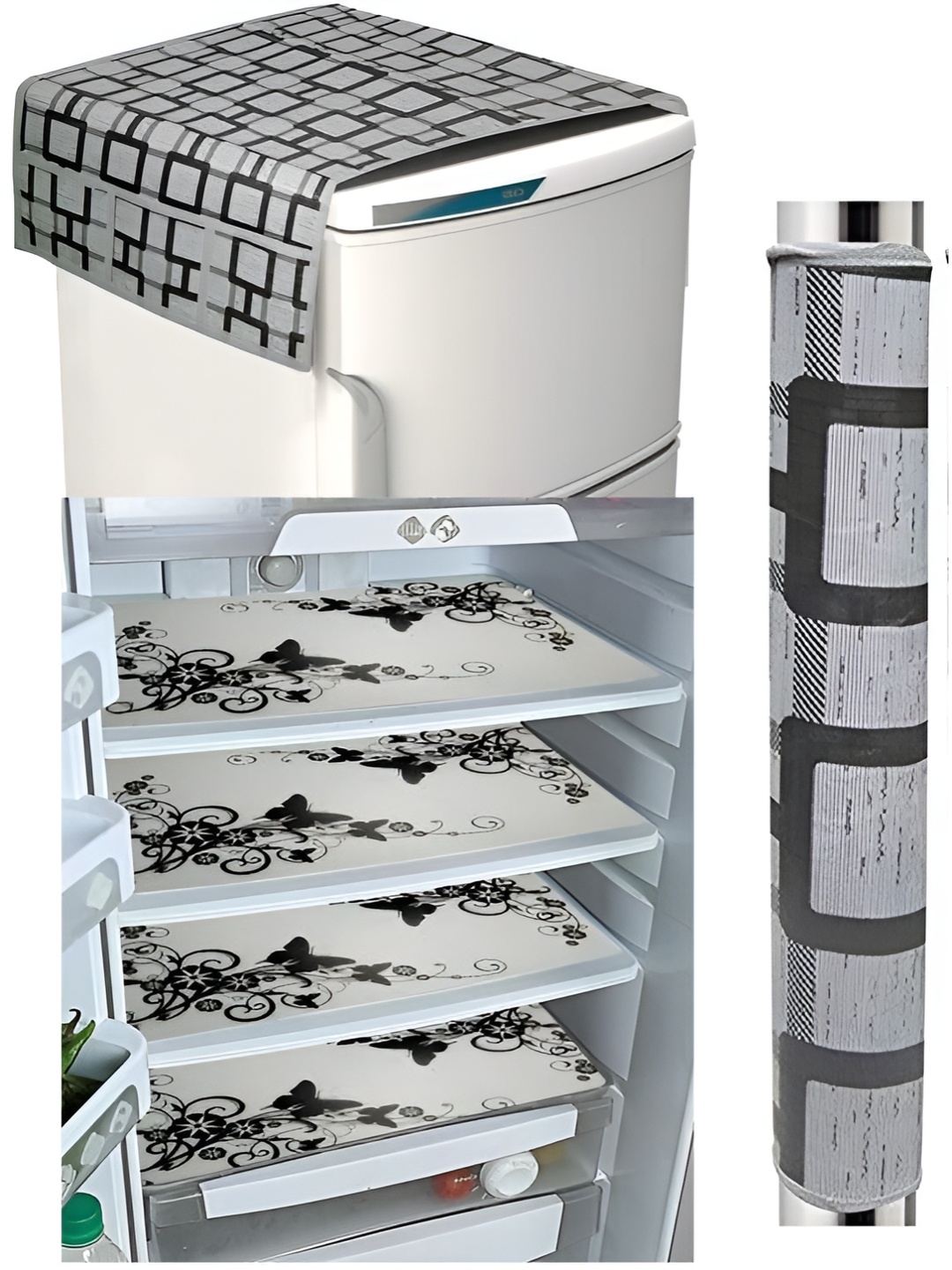 Dakshya Industries Grey & Black 6 Pieces Geometric Printed Refrigerator Appliance Covers
Dakshya Industries Grey & Black 6 Pieces Geometric Printed Refrigerator Appliance Covers