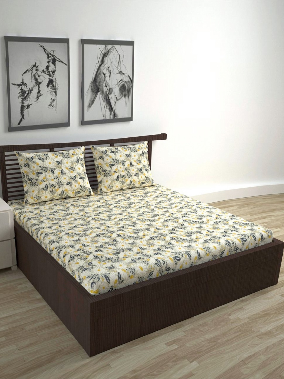 Divine Casa Florate Off White Printed Pure Cotton 144 TC King Bedsheet Set 2.70 m x 2.70 m
Divine Casa Florate Off White Printed Pure Cotton 144 TC King Bedsheet Set 2.70 m x 2.70 m