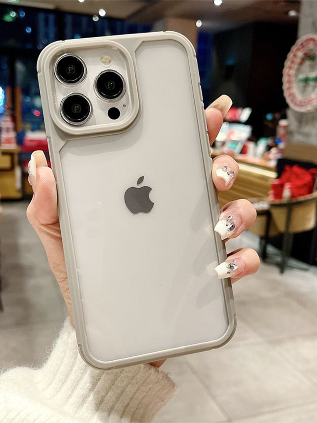 Luxury Kase LK112 Solid iPhone 15 Pro Acrylic Clear Hard Bumper Case Back Case, Grey
Luxury Kase LK112 Solid iPhone 15 Pro Acrylic Clear Hard Bumper Case Back Case, Grey