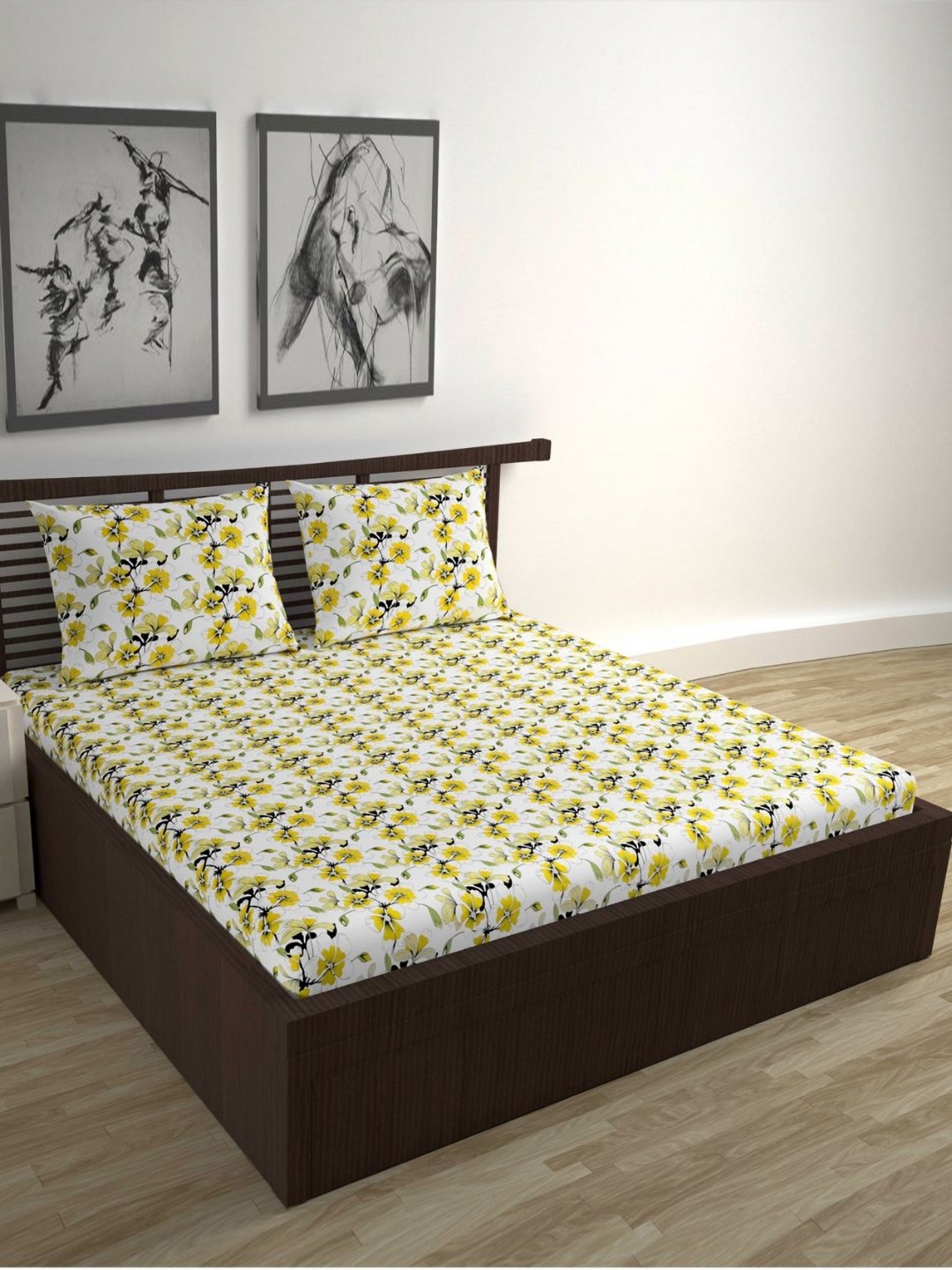 Divine Casa Florate White Floral Printed Cotton 144 TC Queen Bedsheet Set-1.5 m x 2.25 m
Divine Casa Florate White Floral Printed Cotton 144 TC Queen Bedsheet Set-1.5 m x 2.25 m