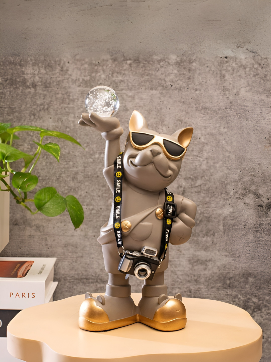 SMOKEY COCKTAIL Grey & Black Snap Dog Sculpture Birds And Animals Figurine Showpiece
SMOKEY COCKTAIL Grey & Black Snap Dog Sculpture Birds And Animals Figurine Showpiece