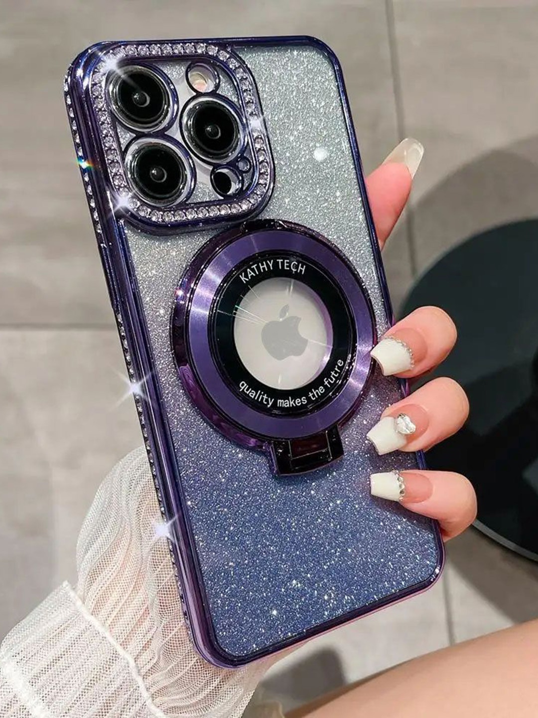 Luxury Kase LK111 Glitter Diamond Bracket Magnetic Holder iPhone 13 Pro Back Case, Purple
Luxury Kase LK111 Glitter Diamond Bracket Magnetic Holder iPhone 13 Pro Back Case, Purple