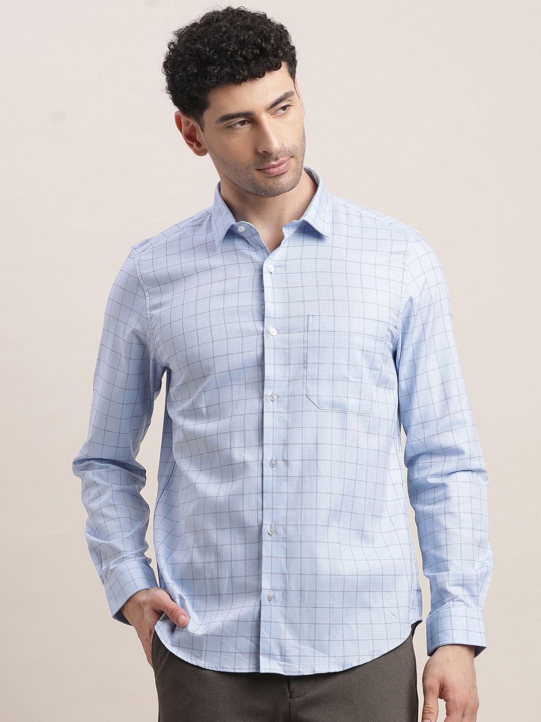 Turtle Men Standard Slim Fit Spread Collar Grid Tattersall Checked Cotton Formal Shirt, Lavender
Turtle Men Standard Slim Fit Spread Collar Grid Tattersall Checked Cotton Formal Shirt, Lavender