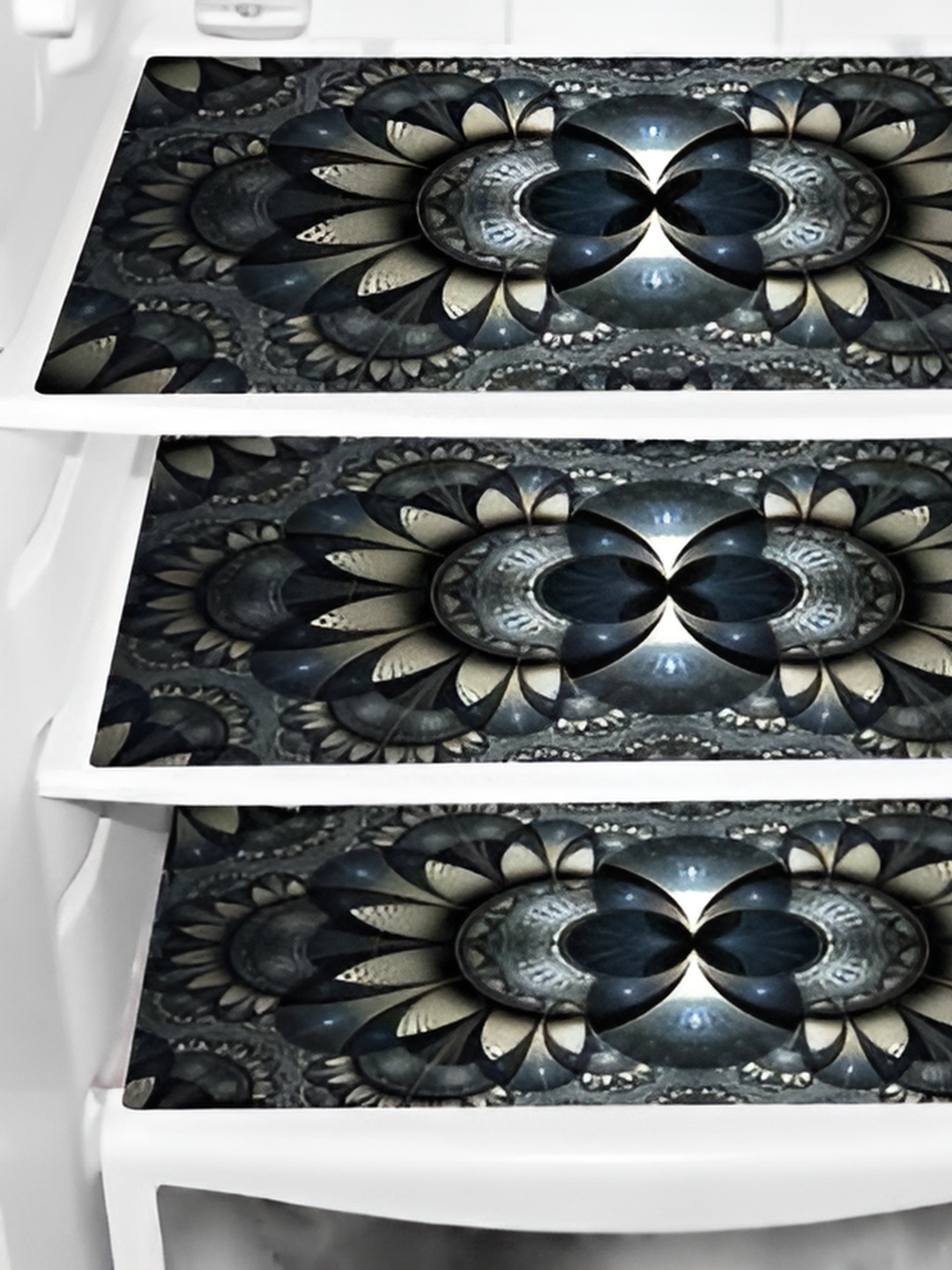 Dakshya Industries Black & White 3 Pieces Floral Printed Refrigerator Appliance Covers
Dakshya Industries Black & White 3 Pieces Floral Printed Refrigerator Appliance Covers