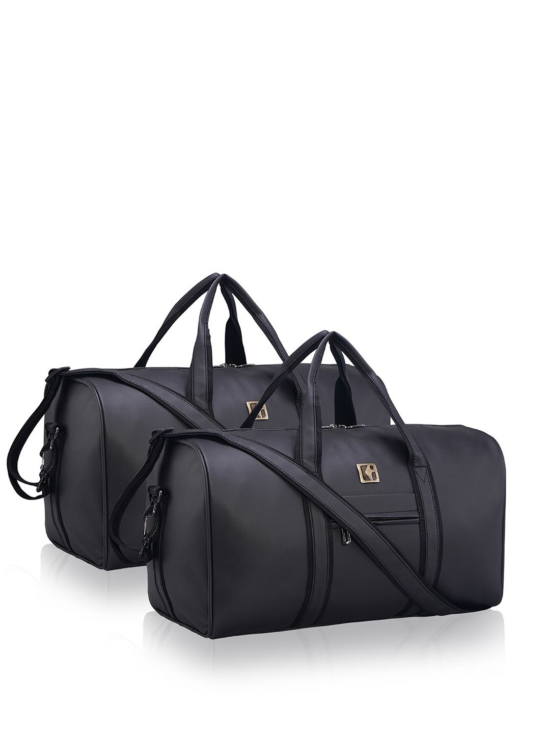 Kuber Industries Unisex Set Of 2 Medium Reversible Leather Travel Duffel Bags, Black
Kuber Industries Unisex Set Of 2 Medium Reversible Leather Travel Duffel Bags, Black