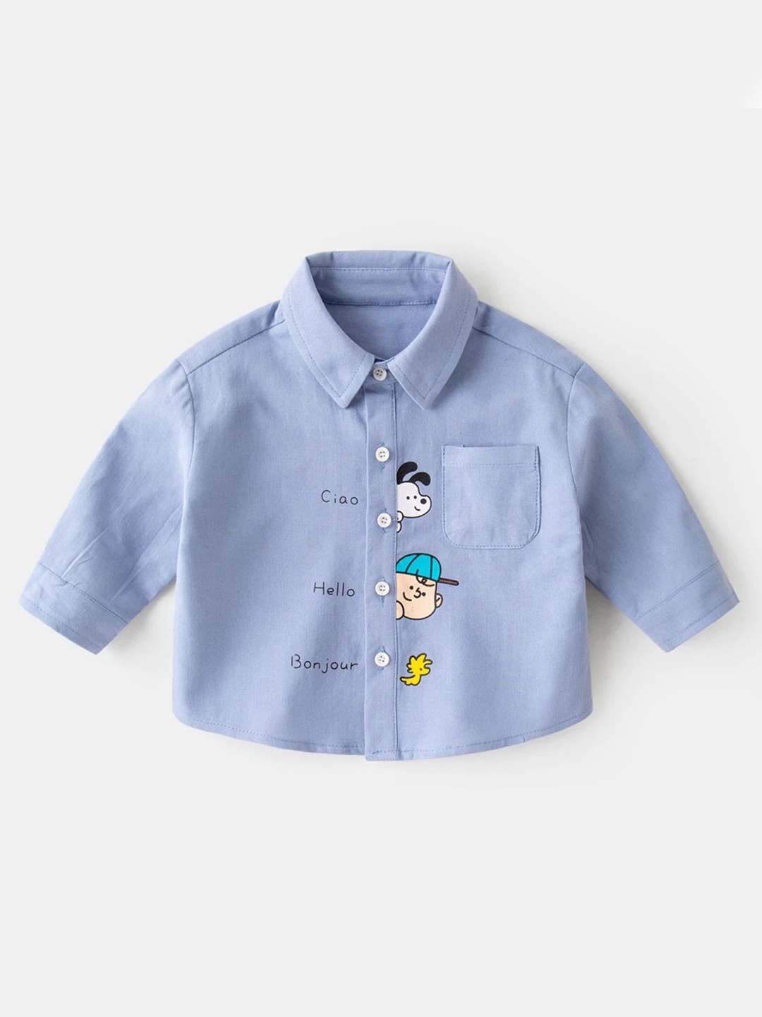 LULU & SKY Boys Relaxed Fit Spread Collar Graphic Printed Organic Cotton Casual Shirt, Blue
LULU & SKY Boys Relaxed Fit Spread Collar Graphic Printed Organic Cotton Casual Shirt, Blue