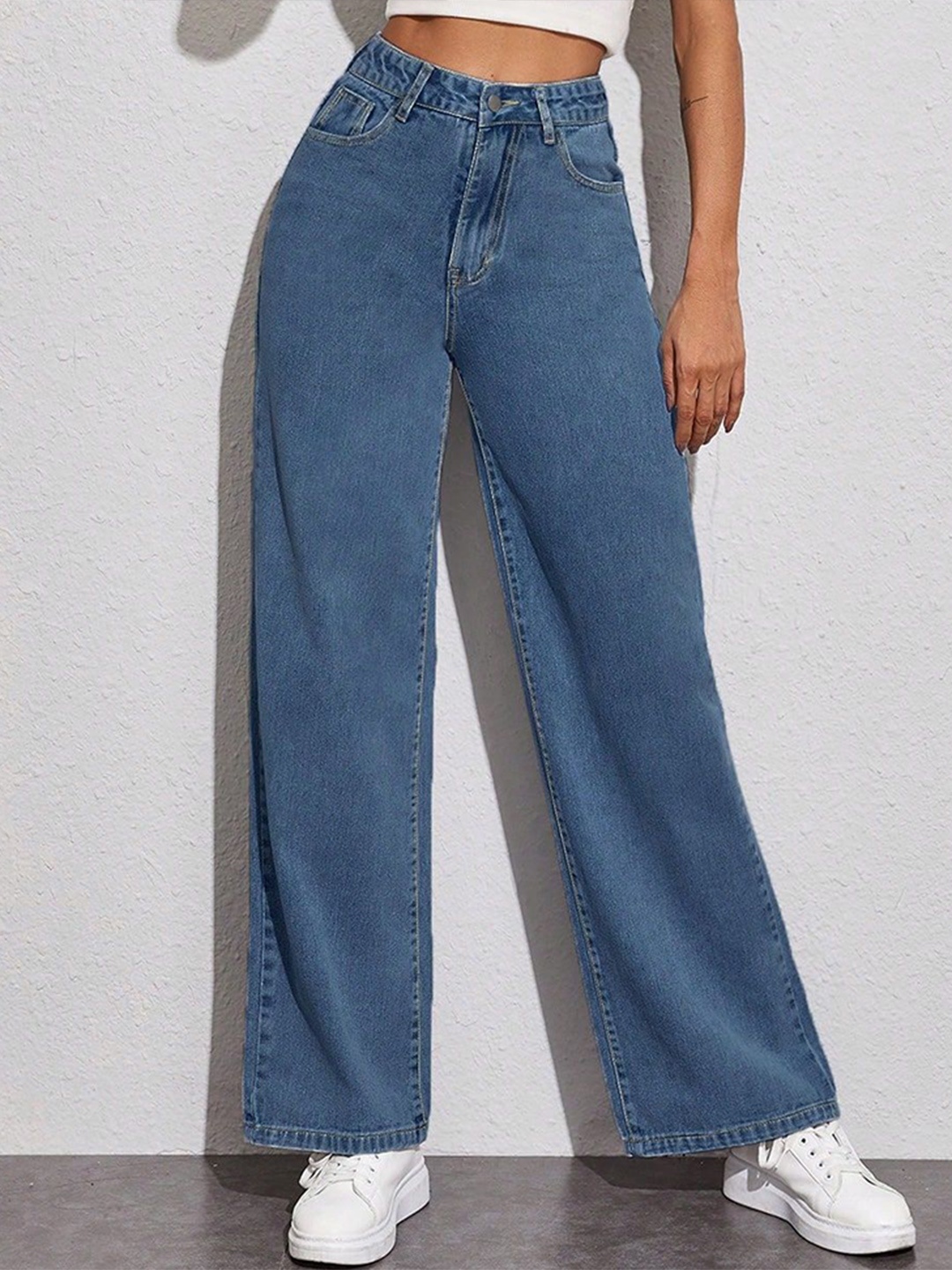Glossia Women Comfort Straight Fit High-Rise Light Fade Acid Wash Stretchable Jeans, Blue
Glossia Women Comfort Straight Fit High-Rise Light Fade Acid Wash Stretchable Jeans, Blue