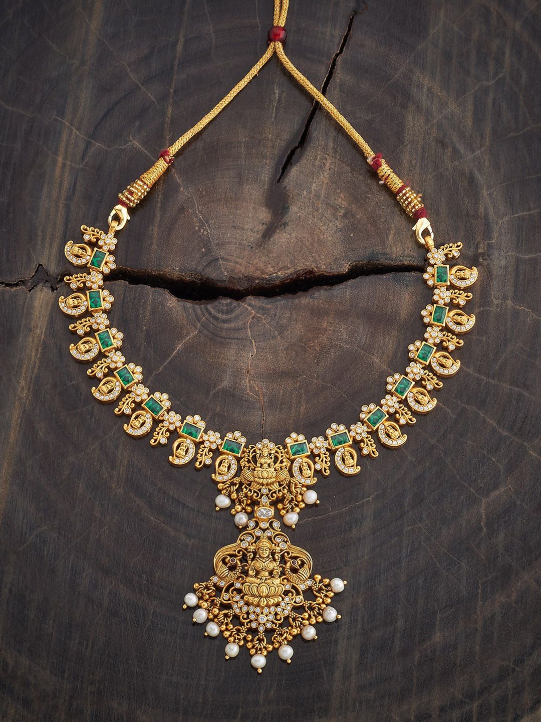 Kushal's Fashion Jewellery 92.5 Sterling Silver Cubic Zirconia Oxidised Temple Necklace, Gold
Kushal's Fashion Jewellery 92.5 Sterling Silver Cubic Zirconia Oxidised Temple Necklace, Gold