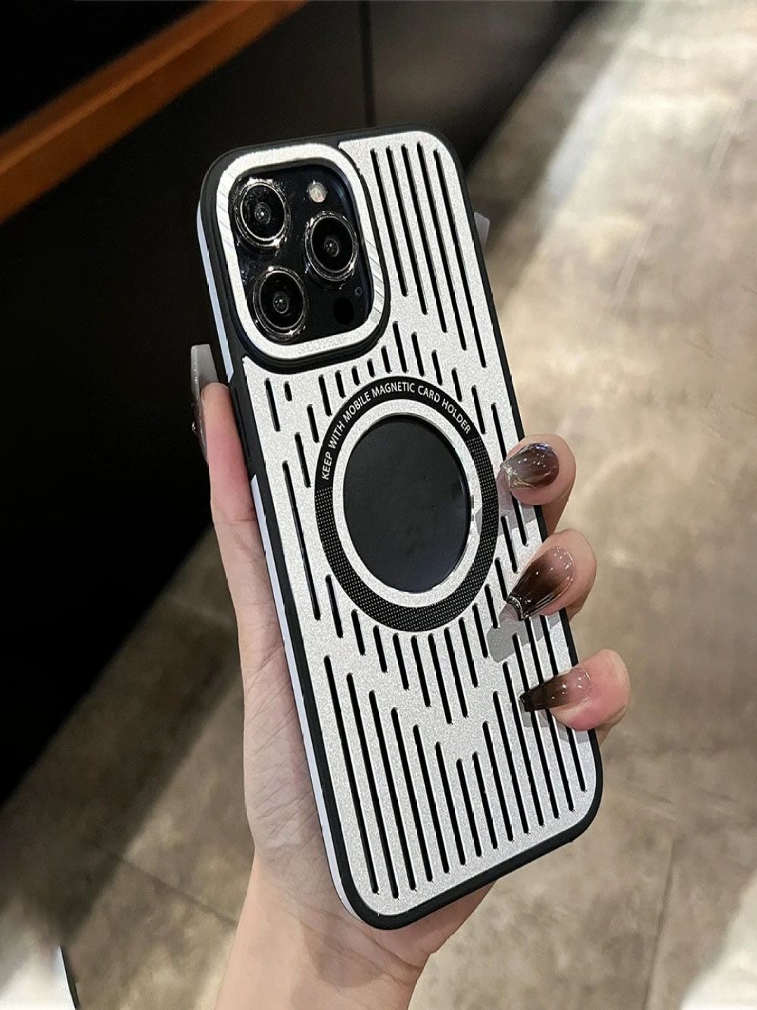 Luxury Kase LK094 Textured iPhone 13 Pro Cooling Hollow Ultra Thin Metal Heat Back Case, White
Luxury Kase LK094 Textured iPhone 13 Pro Cooling Hollow Ultra Thin Metal Heat Back Case, White
