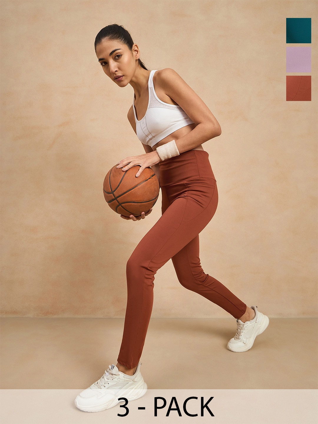COLOR CAPITAL Women Pack of 3 Skinny Fit Antimicrobial Ankle Length Gym Tights, Brown
COLOR CAPITAL Women Pack of 3 Skinny Fit Antimicrobial Ankle Length Gym Tights, Brown