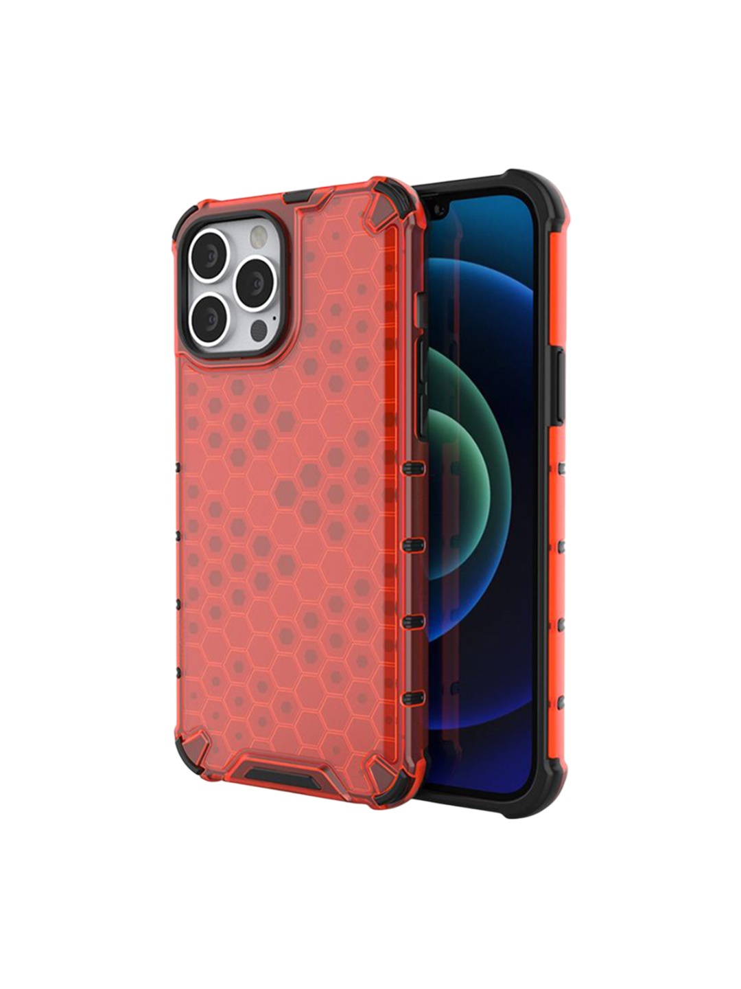 Luxury Kase Geometric Printed iPhone 12 Pro Transparent Honeycomb Clear Case Back Case, Red
Luxury Kase Geometric Printed iPhone 12 Pro Transparent Honeycomb Clear Case Back Case, Red