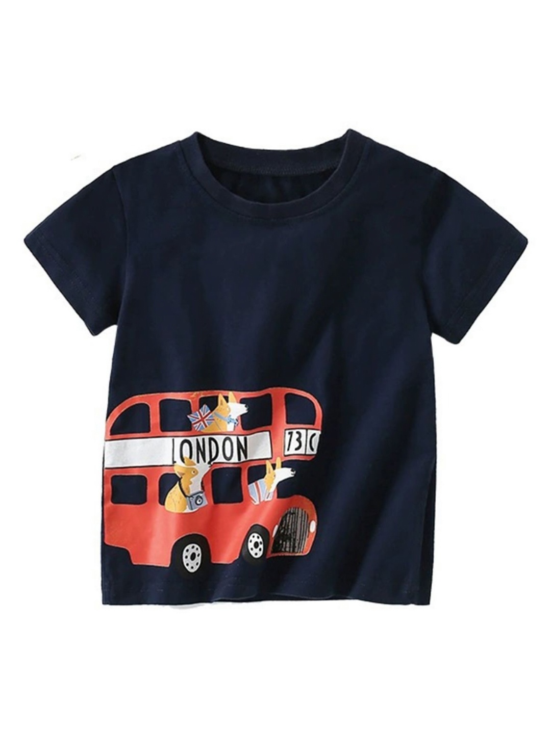 LULU & SKY Boys Typography Printed Drop-Shoulder Sleeves Applique T-shirt, Navy blue
LULU & SKY Boys Typography Printed Drop-Shoulder Sleeves Applique T-shirt, Navy blue