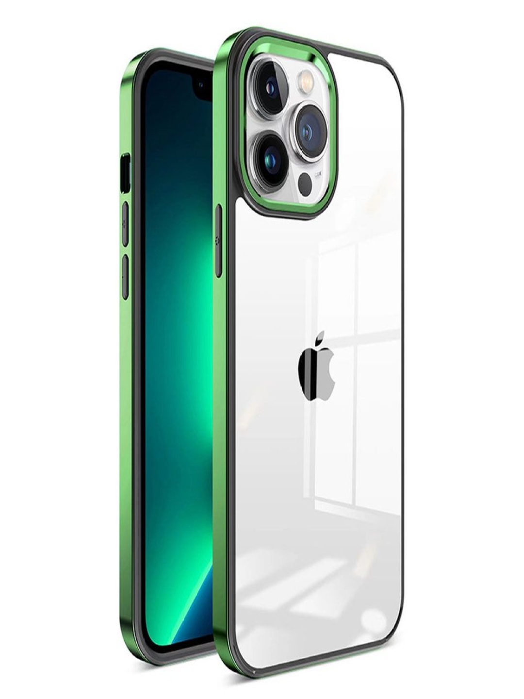 Luxury Kase New Skin 3 in 1 Transparent Plating Shockproof iPhone 12 Pro Max Back Case, Green
Luxury Kase New Skin 3 in 1 Transparent Plating Shockproof iPhone 12 Pro Max Back Case, Green