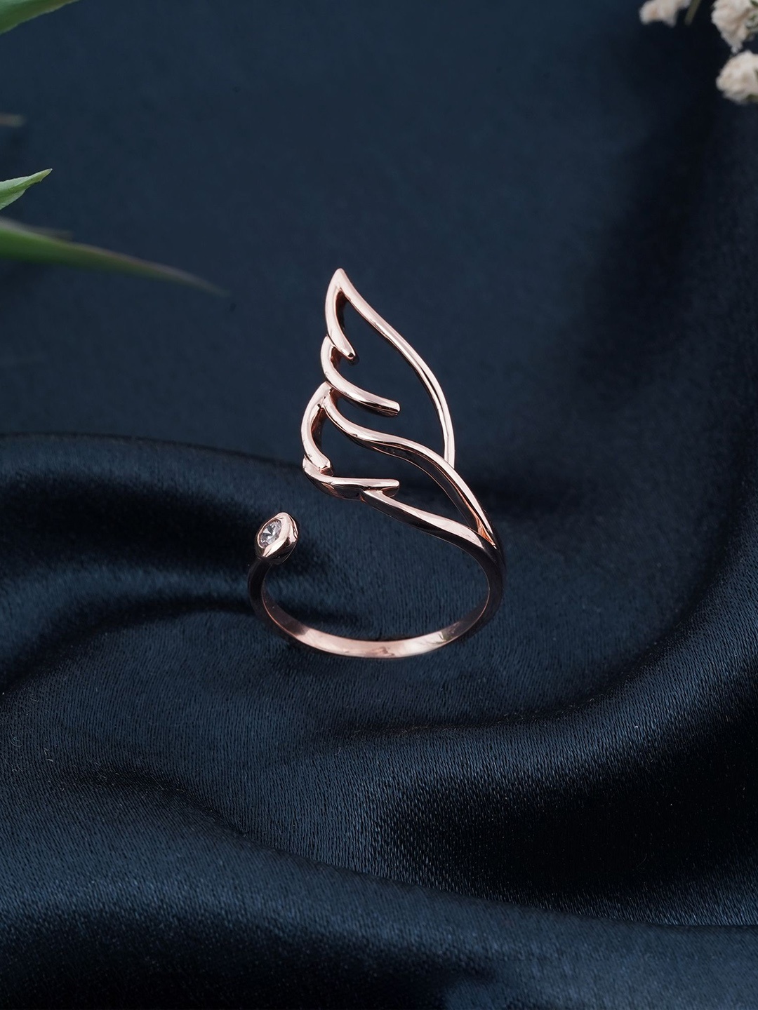 Zalkari 925 Sterling Silver Rose Gold Plated Cubic Zirconia Angle Feather Finger Ring, Pink
Zalkari 925 Sterling Silver Rose Gold Plated Cubic Zirconia Angle Feather Finger Ring, Pink