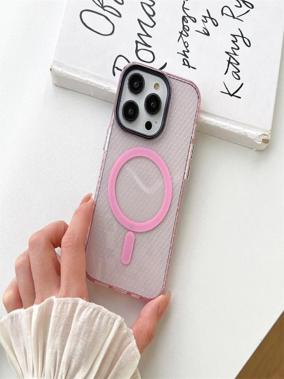 Luxury Kase LK085 Solid Printed iPhone 13 Pro Max Beehive Texture Magnetic Back Case, Pink
Luxury Kase LK085 Solid Printed iPhone 13 Pro Max Beehive Texture Magnetic Back Case, Pink