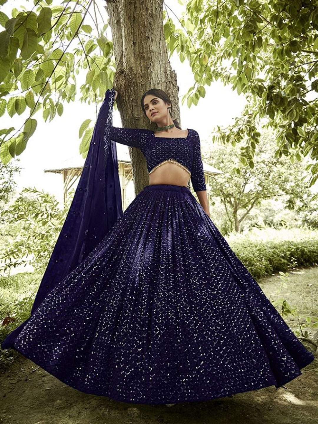 Warthy Ent Embroidered Sequinned Semi-Stitched Lehenga & Unstitched Blouse With Dupatta, Blue
Warthy Ent Embroidered Sequinned Semi-Stitched Lehenga & Unstitched Blouse With Dupatta, Blue