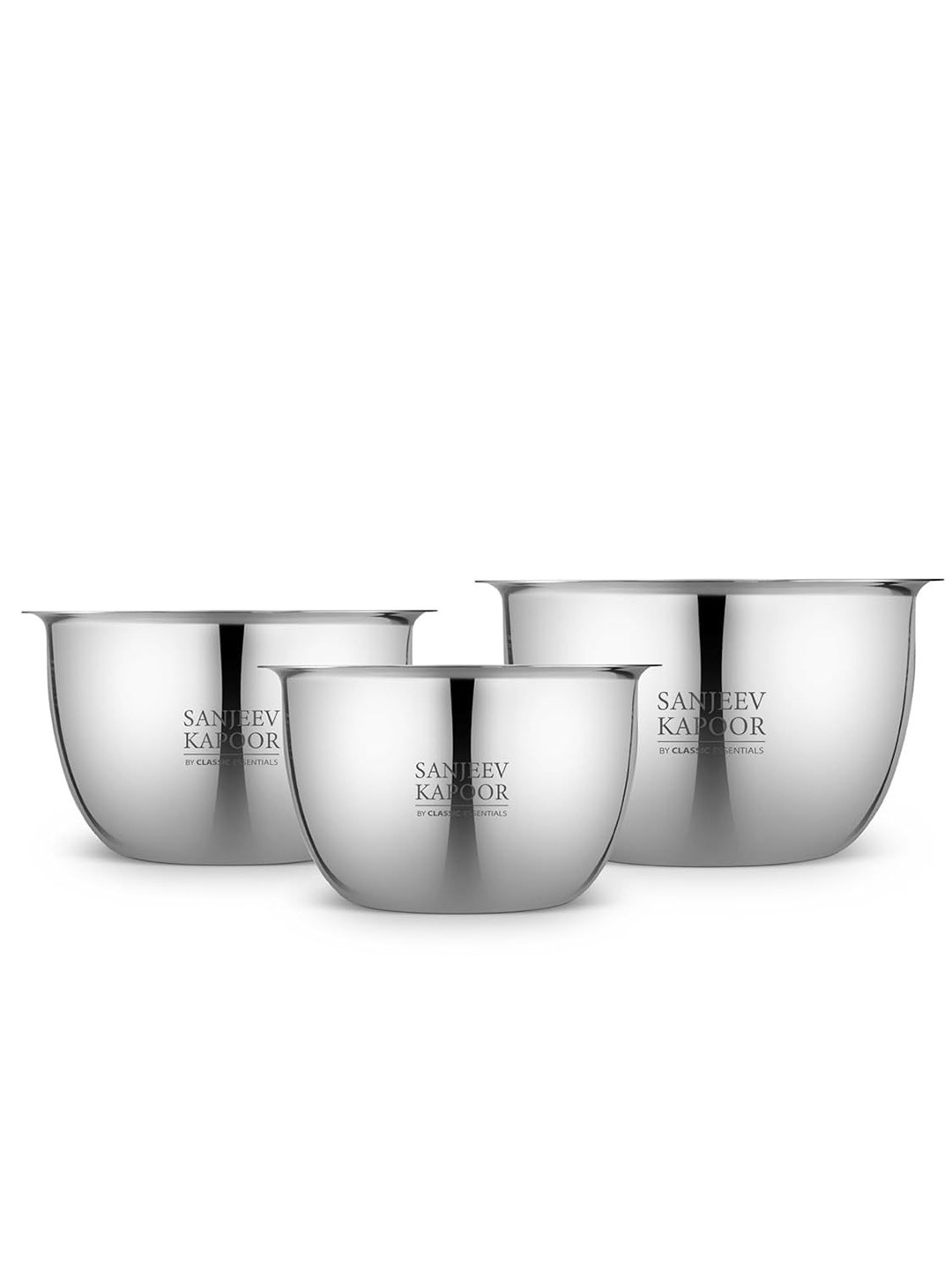Classic Essentials Silver-Toned 3 Pieces Stainless Steel Microwave Safe Serving Bowl
Classic Essentials Silver-Toned 3 Pieces Stainless Steel Microwave Safe Serving Bowl
