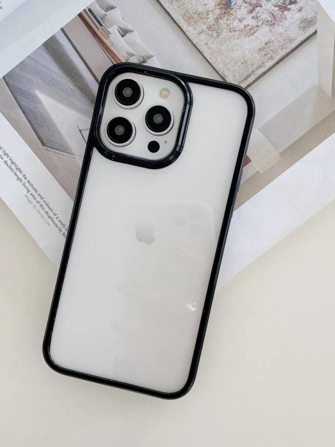 Luxury Kase Solid Printed iPhone 13 Pro Shockproof Silicone Bumper Transparent Back Case, Black
Luxury Kase Solid Printed iPhone 13 Pro Shockproof Silicone Bumper Transparent Back Case, Black