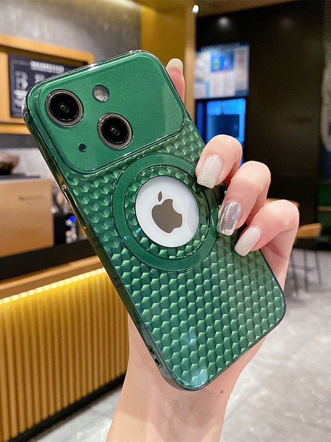 Luxury Kase LK088 Geometric Printed iPhone 14 Hollow Out Mag-Safe Magnetic Back Case, Green
Luxury Kase LK088 Geometric Printed iPhone 14 Hollow Out Mag-Safe Magnetic Back Case, Green