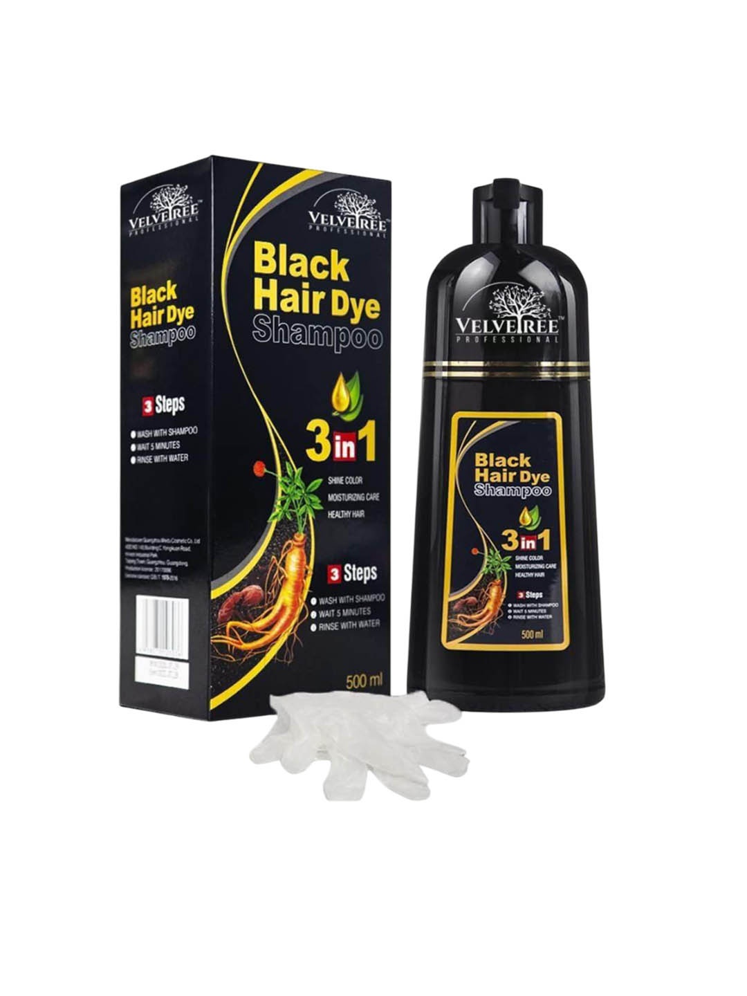 Velvetree 3-In-1 Hair Dye Shampoo With Sesame Seeds & Bhringraj Extract- 500 ml - Black
Velvetree 3-In-1 Hair Dye Shampoo With Sesame Seeds & Bhringraj Extract- 500 ml - Black