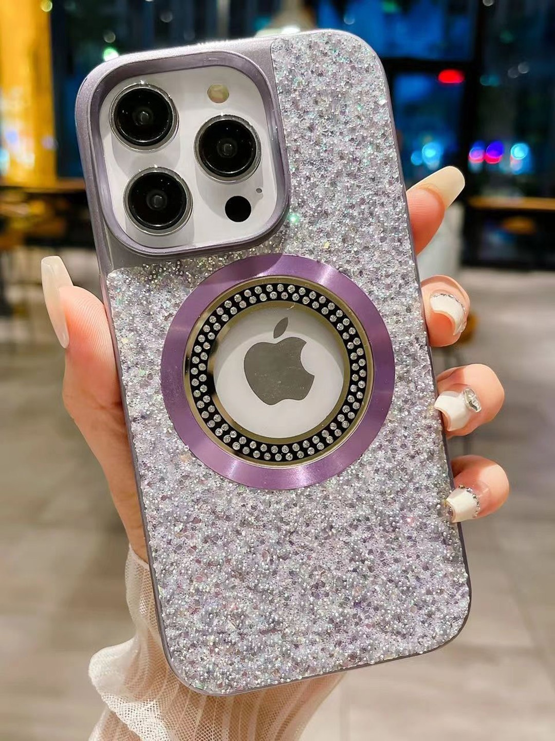 Luxury Kase LK083 Sparkling Powder Mag-Safe Wireless Charging iPhone 12 Pro Max Back Case, Purple
Luxury Kase LK083 Sparkling Powder Mag-Safe Wireless Charging iPhone 12 Pro Max Back Case, Purple