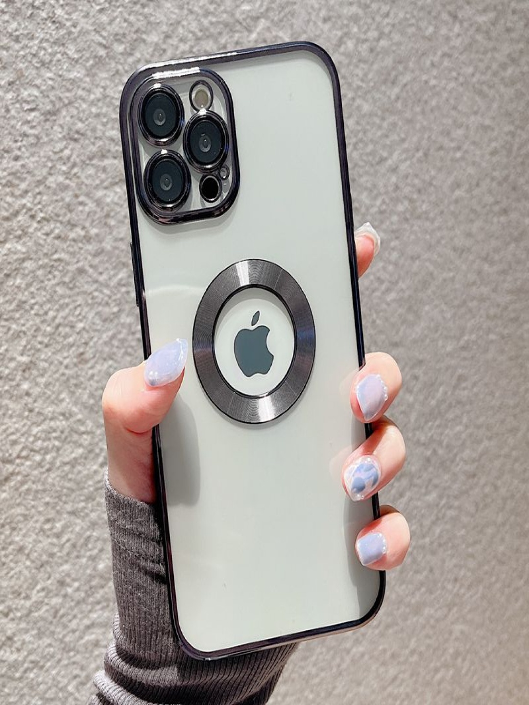 Luxury Kase Solid iPhone 13 Pro Max ransparent Plating Hole Logo Case Back Case, Transparent
Luxury Kase Solid iPhone 13 Pro Max ransparent Plating Hole Logo Case Back Case, Transparent