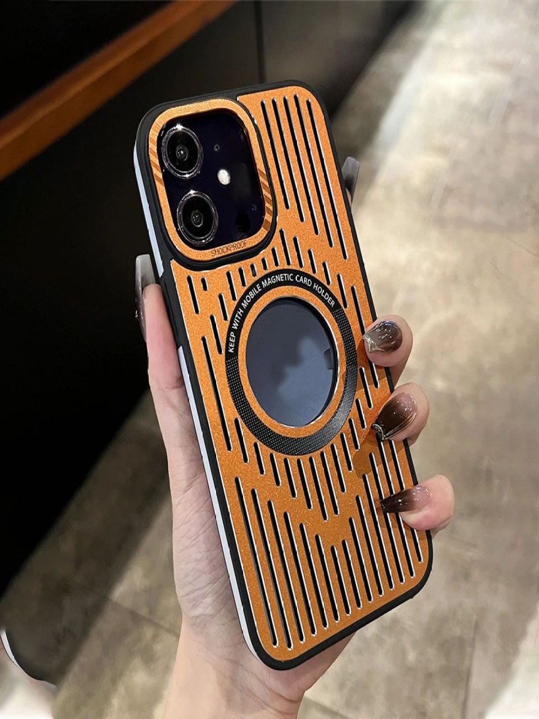 Luxury Kase LK094 Cooling Hollow Ultra Thin Metal Heat Dissipation iPhone 12 Back Case, Orange
Luxury Kase LK094 Cooling Hollow Ultra Thin Metal Heat Dissipation iPhone 12 Back Case, Orange