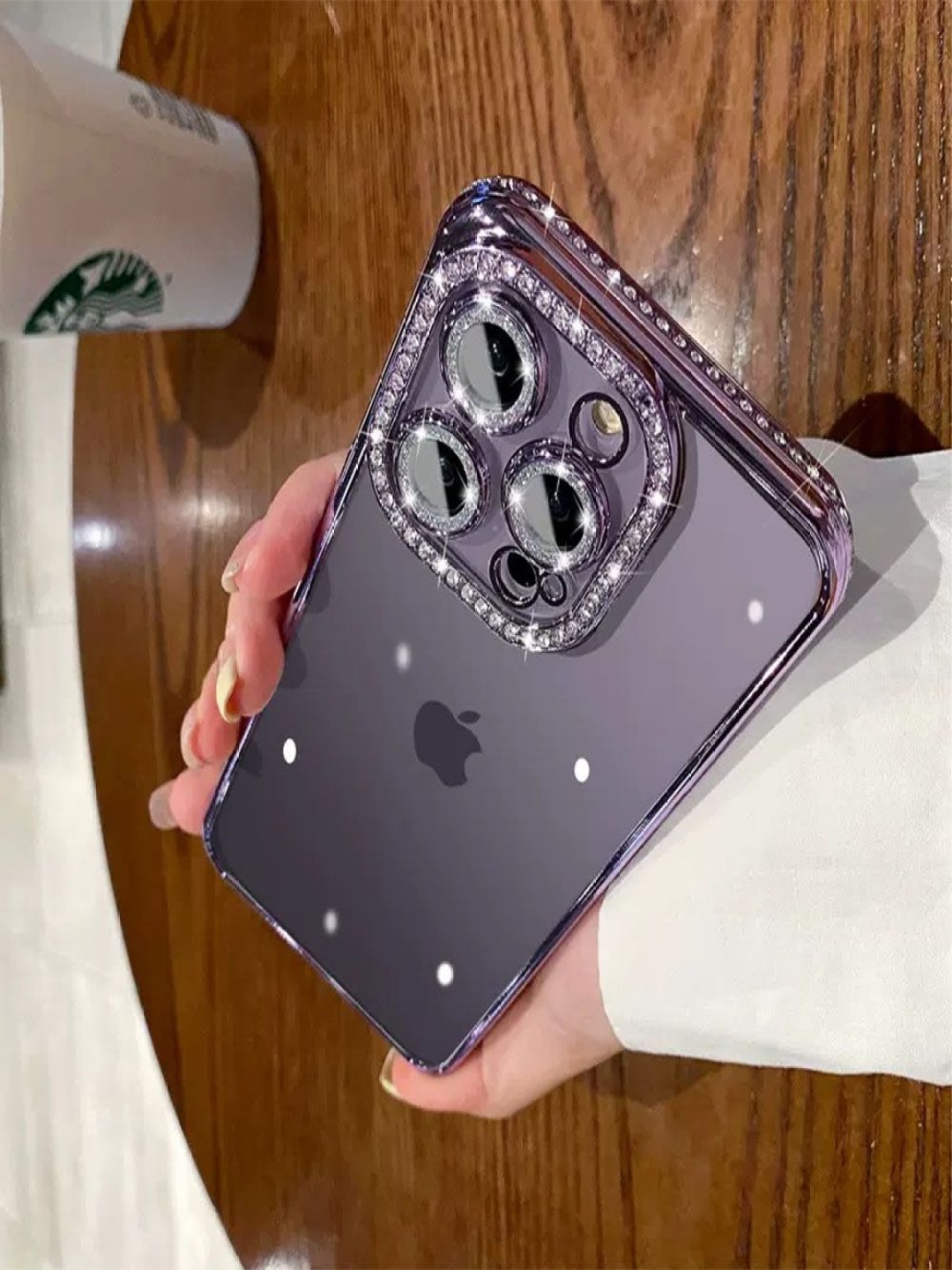 Luxury Kase Solid Printed iPhone 13 Pro Max Plating Glitter Diamond Transparent Back Case, Purple
Luxury Kase Solid Printed iPhone 13 Pro Max Plating Glitter Diamond Transparent Back Case, Purple