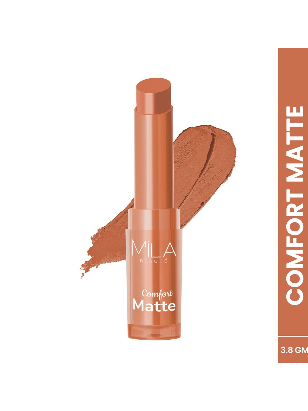 MILA BEAUTE Comfort Matte Highly Pigmented Lipstick With Jojoba Oil -3.8g -Peach Nude - 03
MILA BEAUTE Comfort Matte Highly Pigmented Lipstick With Jojoba Oil -3.8g -Peach Nude - 03