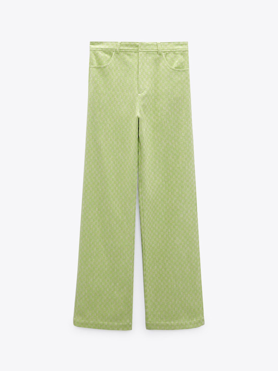 ZARA Women Polka Dot Printed Trousers, Green
ZARA Women Polka Dot Printed Trousers, Green
